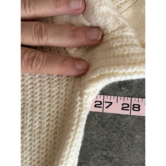 American Eagle Cardigan Sweater Womens XL Preppy Varsity Cable Knit Academia - Picture 9 of 10